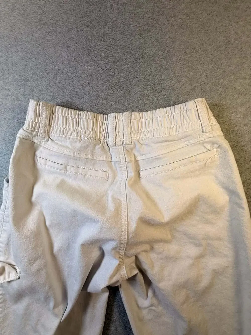 V.I.P. Cargo Jogger Pants Size 7/8 Beige Cotton Blend